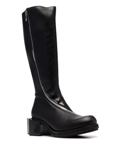 Shop Gmbh Cross Leather Riding Boots In Schwarz