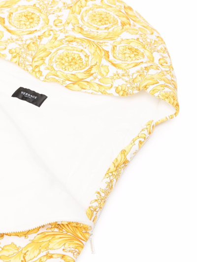 Shop Versace Baroque Pattern-print Sleep Bag In Yellow