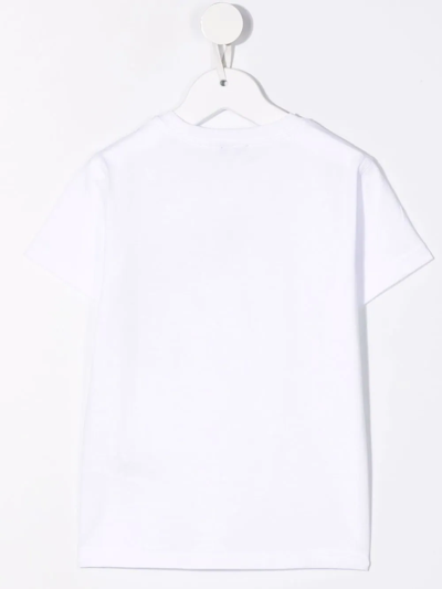 Shop Il Gufo Chameleon Embroidery Short-sleeve T-shirt In White