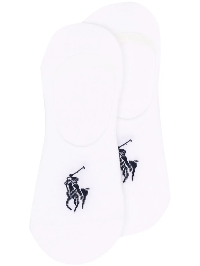 Shop Polo Ralph Lauren Logo-print 3 Pack Socks In White