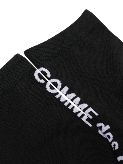 Shop Comme Des Garçons Logo-print Socks In Black