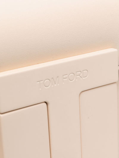 Tom Ford Shoulder Bag With Logo Plaque In Neutrals