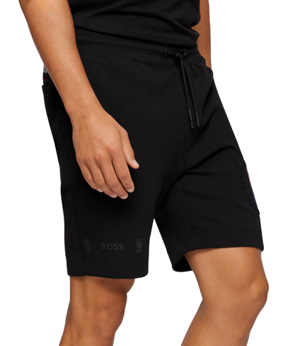 Shop Hugo Boss Boss X Nba Men's Cotton-blend Shorts In Black