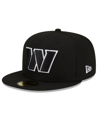 Shop New Era Men's  Black Washington Commanders B-dub 59fifty Fitted Hat