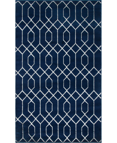 Shop Marilyn Monroe Closeout!  Glam Mmg001 5' X 8' Area Rug In Navy Blue