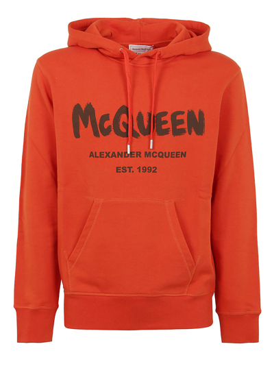 Shop Alexander Mcqueen Red Cotton Sweatshirt