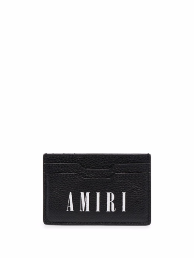 Shop Amiri Black Leather Card Holder