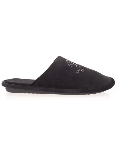 Shop Balenciaga Black Cotton Loafers