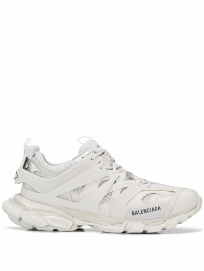 Shop Balenciaga White Leather Sneakers