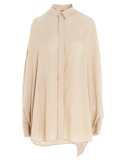 Shop Balenciaga Women's Beige Viscose Shirt