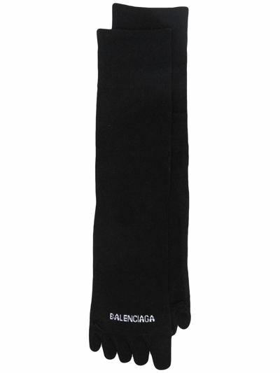 Shop Balenciaga Women's Black Cotton Socks