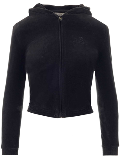 Shop Balenciaga Women's Black Cotton Sweatshirt