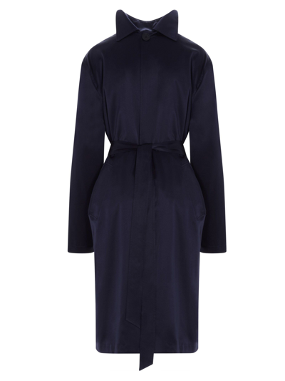 Shop Balenciaga Women's Blue Silk Dress