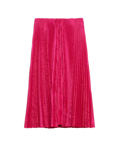 Shop Balenciaga Women's Fuchsia Polyester Skirt