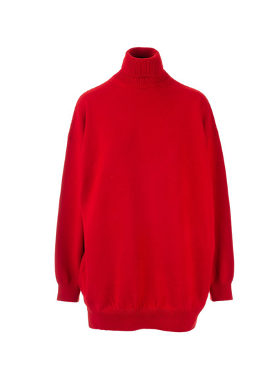 Shop Balenciaga Women's Red Cashmere Sweater