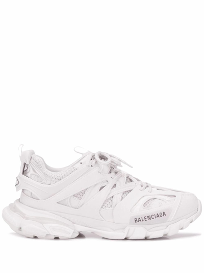 Shop Balenciaga Women's White Polyester Sneakers