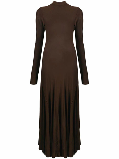 Shop Bottega Veneta Women's Brown Acrylic Dress