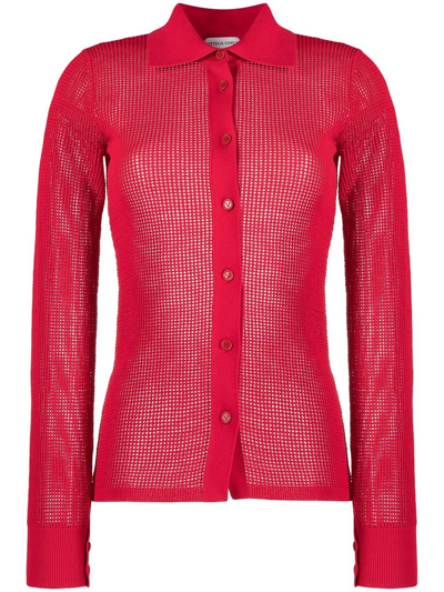 Shop Bottega Veneta Women's Red Polyester Shirt