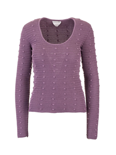 Shop Bottega Veneta Women's Purple Sweater