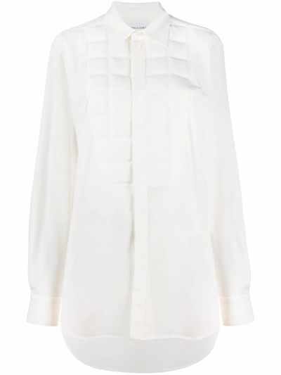 Shop Bottega Veneta Women's White Silk Shirt