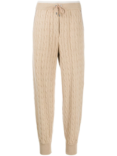 Shop Brunello Cucinelli Women's Beige Cashmere Joggers