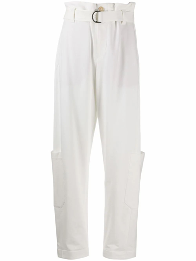 Shop Brunello Cucinelli Women's White Cotton Pants