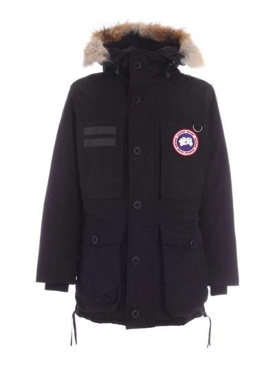 Shop Canada Goose Black Polyester Coat