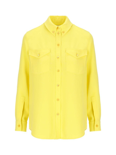 Shop Burberry Women's  Yellow Polyester Shirt