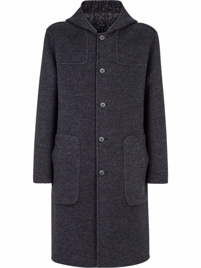 Shop Fendi Black Wool Coat