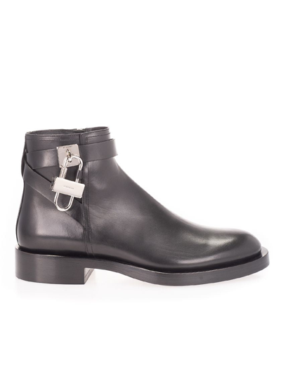 Shop Givenchy Black Leather Ankle Boots