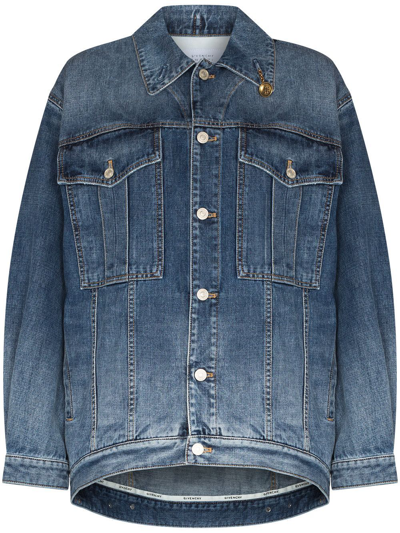 Shop Givenchy Women's Blue Cotton Jacket