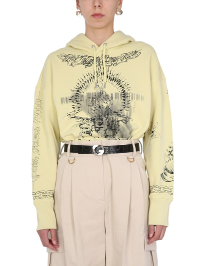 Shop Givenchy Women's Yellow Cotton Sweatshirt
