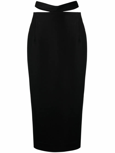 Shop Jacquemus Women's Black Wool Skirt