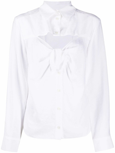 Shop Jacquemus Women's White Viscose Shirt