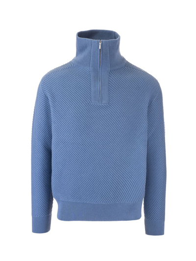Shop Loro Piana Blue Cashmere Sweater