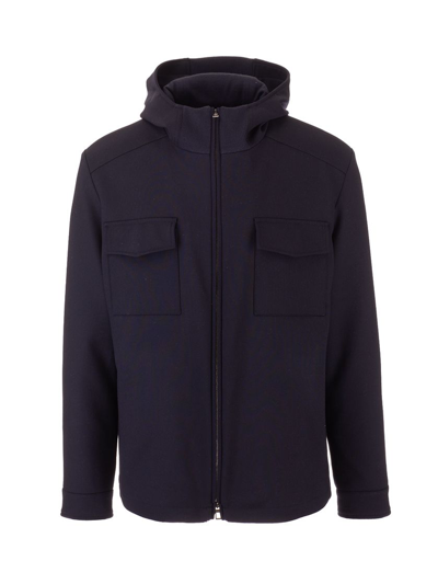 Shop Loro Piana Blue Outerwear Jacket