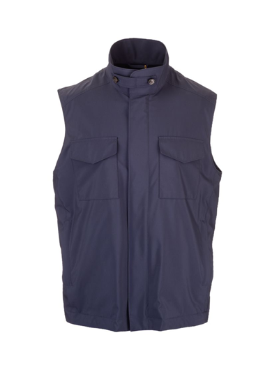 Shop Loro Piana Blue Polyester Vest