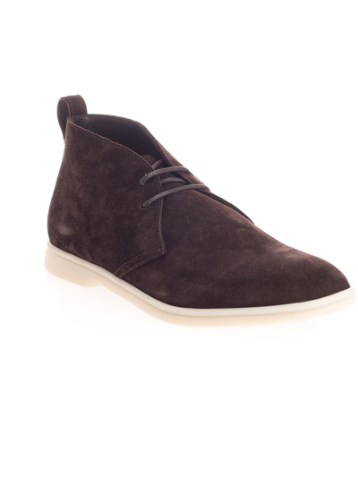 Shop Loro Piana Brown Suede Ankle Boots