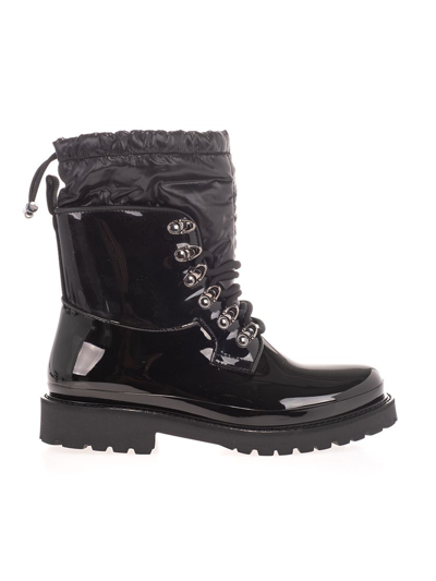 Shop Moncler Women's Black Rubber Ankle Boots