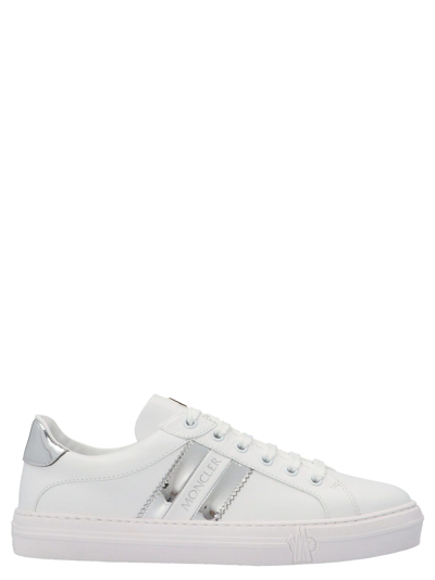 Shop Moncler Women's White Leather Sneakers