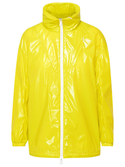 Shop Moncler Women's Yellow Polyester Outerwear Jacket