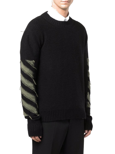 Shop Off-white Black Wool Sweater