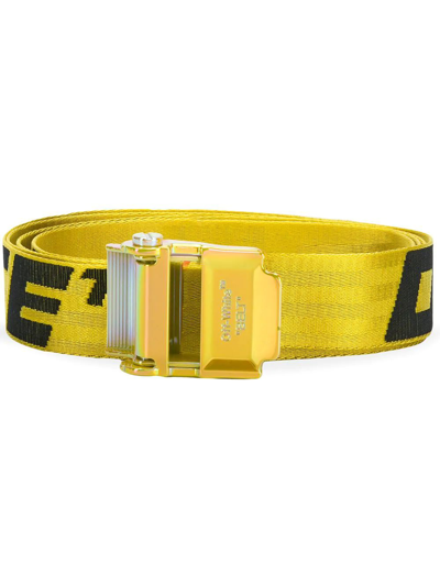 Shop Off-white Yellow Polyester Belt