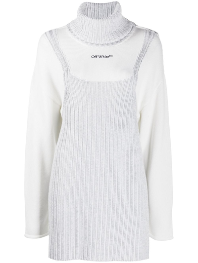 Shop Off-white Women's Grey Wool Sweater