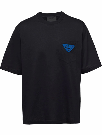 Shop Prada Black Cotton T-shirt