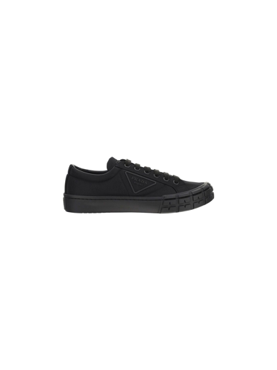 Shop Prada Black Sneakers