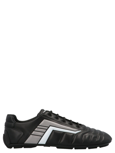 Shop Prada Black Sneakers