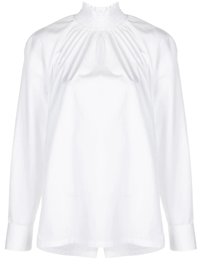 Shop Prada Women's White Cotton Blouse