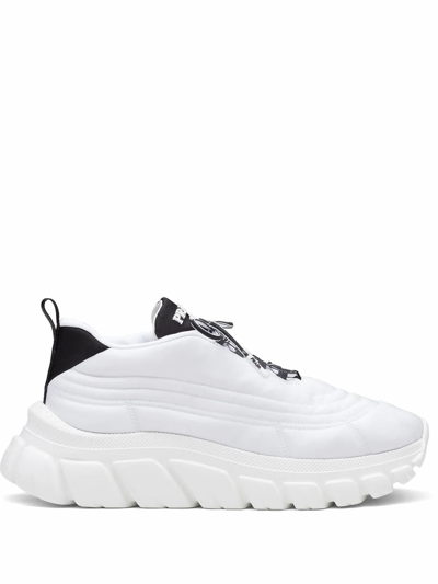 Shop Prada Women's White Polyamide Sneakers