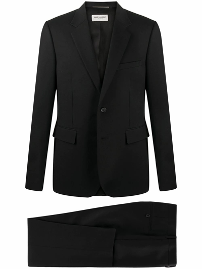 Shop Saint Laurent Black Wool Suit